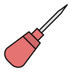 Vector Awl Filled Outline Icon Design