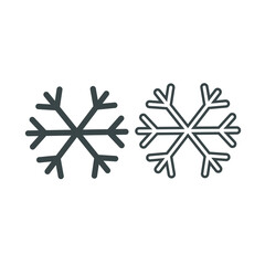 Snow_flakes set vector icons illustration signs
