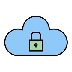 Vector Security Filled Outline Icon Design