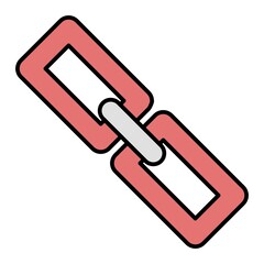 Vector Link Filled Outline Icon Design