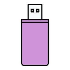 Vector Usb Filled Outline Icon Design