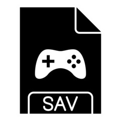 Vector SAV Glyph Icon Design
