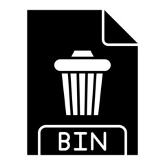 Vector BIN Glyph Icon Design