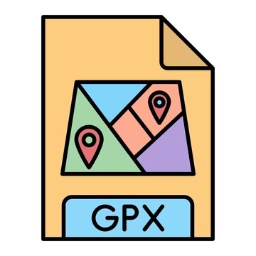Vector GPX Filled Outline Icon Design