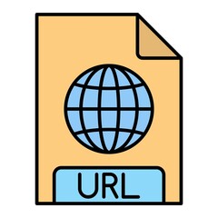 Vector URL Filled Outline Icon Design