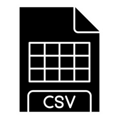 Vector CSV Glyph Icon Design