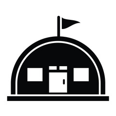 Vector Bunker Glyph Icon Design