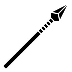 Vector Spear Glyph Icon Design