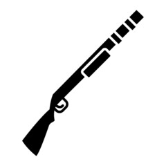Vector Shotgun Glyph Icon Design