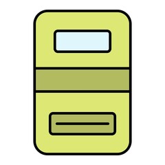 Obraz premium Vector Shield Filled Outline Icon Design