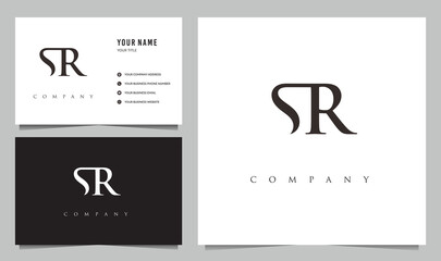 Initial SR logo and business card