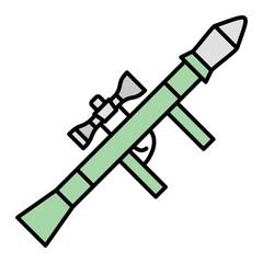 Vector Launcher Filled Outline Icon Design