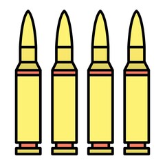 Vector Bullets Filled Outline Icon Design