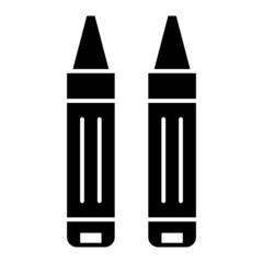 Vector Crayons Glyph Icon Design