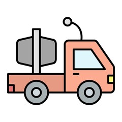 Vector Toy Truck Filled Outline Icon Design