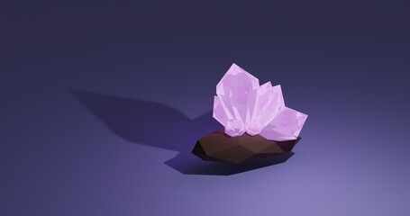 purple and pink crystal