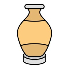 Vector Vase Filled Outline Icon Design