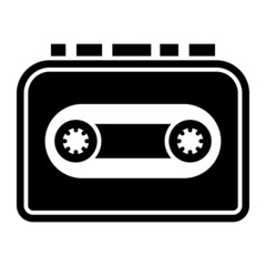 Vector Walkman Glyph Icon Design