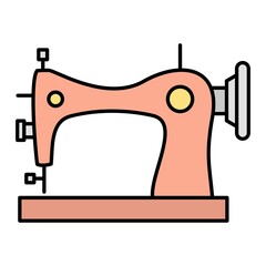  Vector Sewing Machine Filled Outline Icon Design