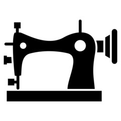 Vector Sewing Machine Glyph Icon Design