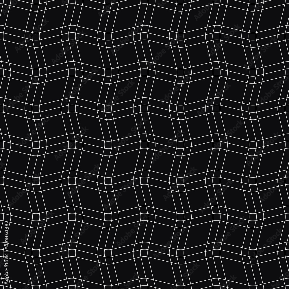 Poster black background and white triple mesh. vector.