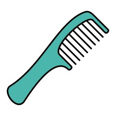 Vector Hair Comb Filled Outline Icon Design