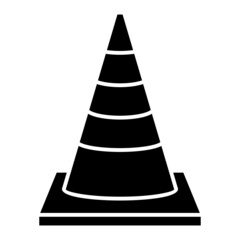 Fototapeta premium Vector Traffic Cone Glyph Icon Design