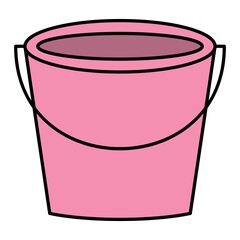 Vector Bucket Filled Outline Icon Design