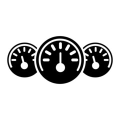 Vector Car Dashboard Glyph Icon Design
