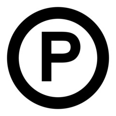 Vector Parking Glyph Icon Design