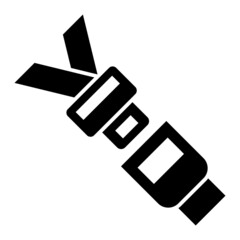 Vector Seat belt Glyph Icon Design