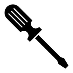 Vector Screwdriver Glyph Icon Design