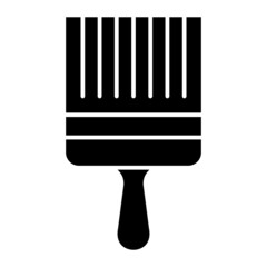 Vector Paintbrush Tool Glyph Icon Design