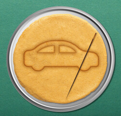 Squid Game Korean Dalgona or Ppopgi honeycomb sugar candy car