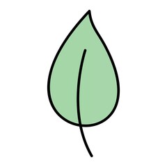 Vector Leaf Filled Outline Icon Design