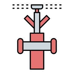 Vector Sprinkler Filled Outline Icon Design