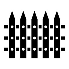 Vector Fence Glyph Icon Design