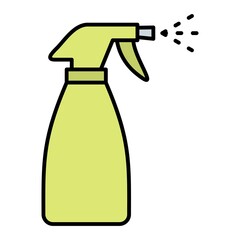 Vector Water Spray Filled Outline Icon Design