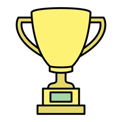 Vector Trophy Filled Outline Icon Design