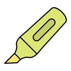 Vector Highlighter Filled Outline Icon Design