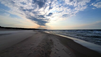 sunset on the beach