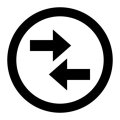 Vector Opposite Arrow Glyph Icon Design