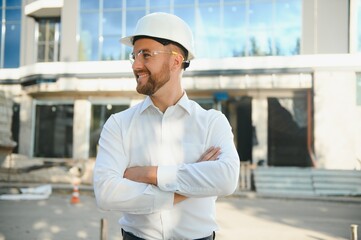 Portrait of an handsome engineer at work