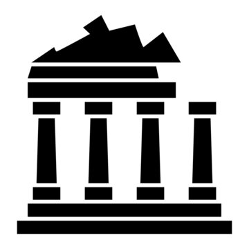 recommend clip art: Vector Apollo Temple Glyph Icon Design