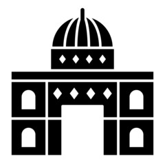 Vector Dome Rock Glyph Icon Design