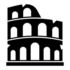 Fototapeta premium Vector Colosseum Glyph Icon Design