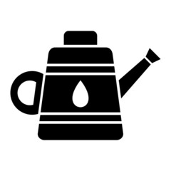 Vector Watering Can Glyph Icon Design