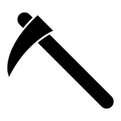 Vector Scythe Glyph Icon Design
