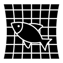 Vector Fishing Net Glyph Icon Design