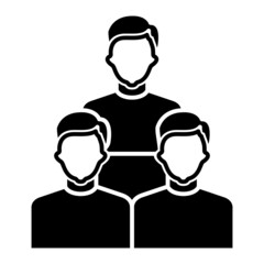 Vector Audience Glyph Icon Design